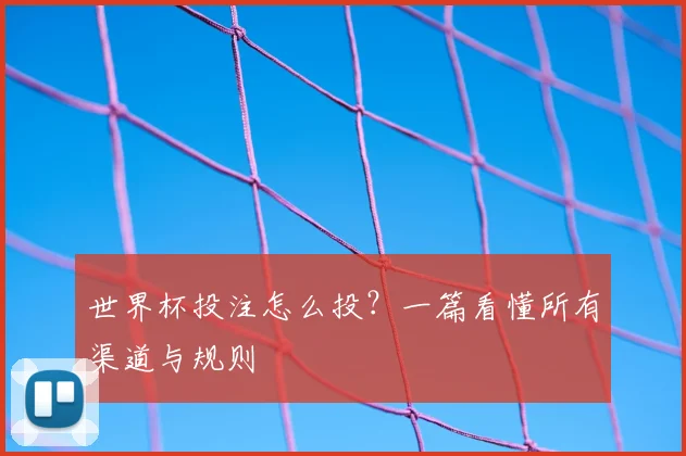 世界杯投注怎么投？一篇看懂所有渠道与规则